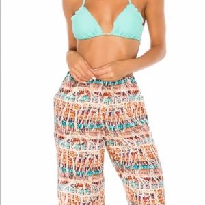 LULI FAMA ALMERIA SPLIT SIDE WIDE LEG PANTS NWT